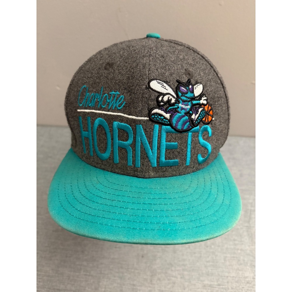New Era Hat Mens‎ OSFA Grey Charlotte Hornets 9FIFTY Hardwood Classics Snapback